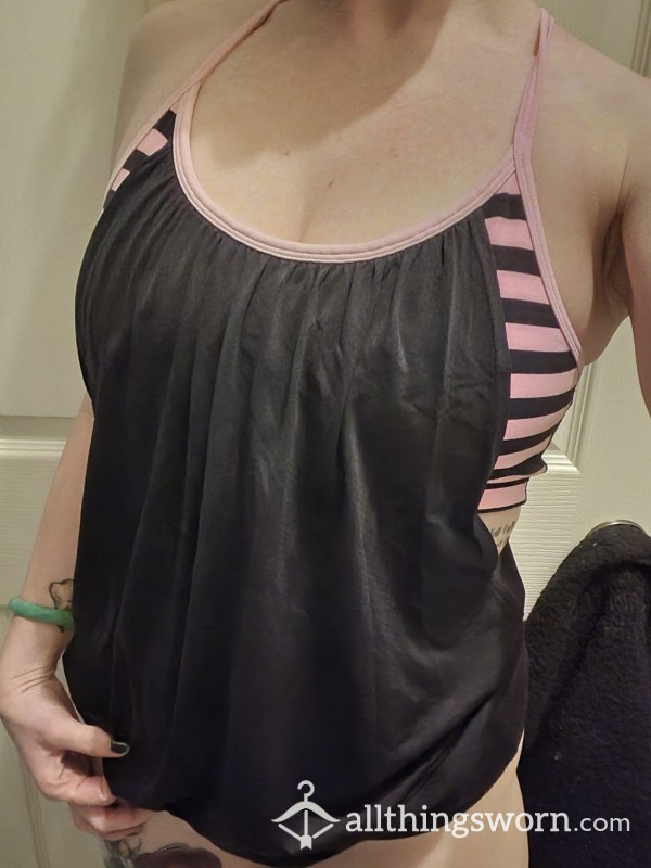 Pink Stripped Lululemon Gym Top