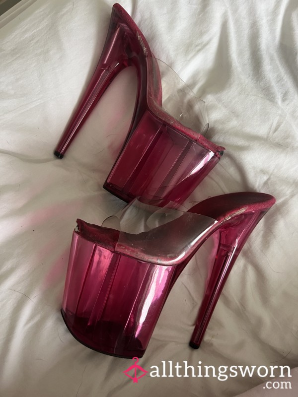 Pink Stripper Pole Shoes