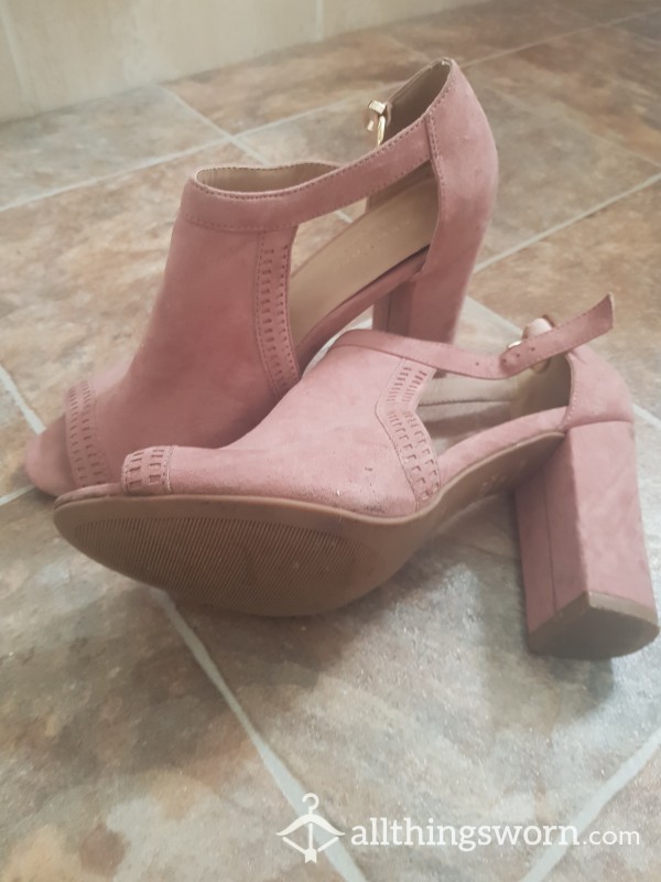 Pink Suede Well Loved Heels