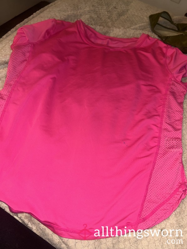 Pink Sweaty Gym Top