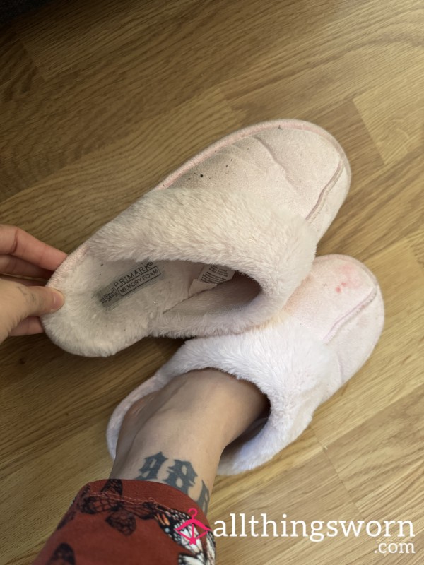 Pink Sweaty Used Slippers