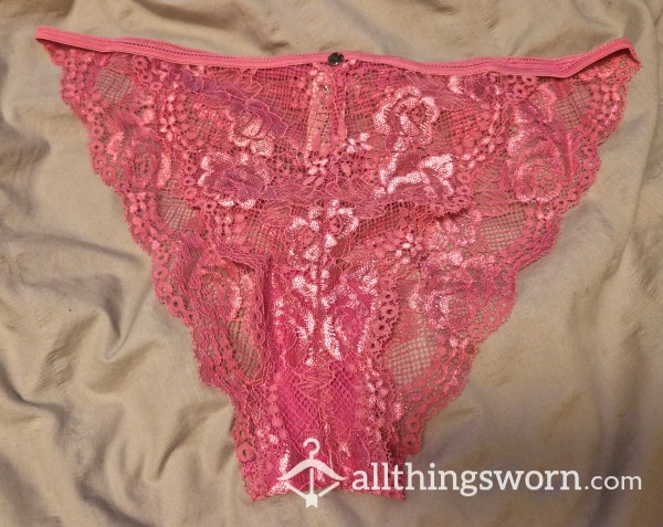 Pink Tanga Lace Panties 💖