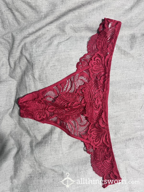 Worn Burgundy Thong