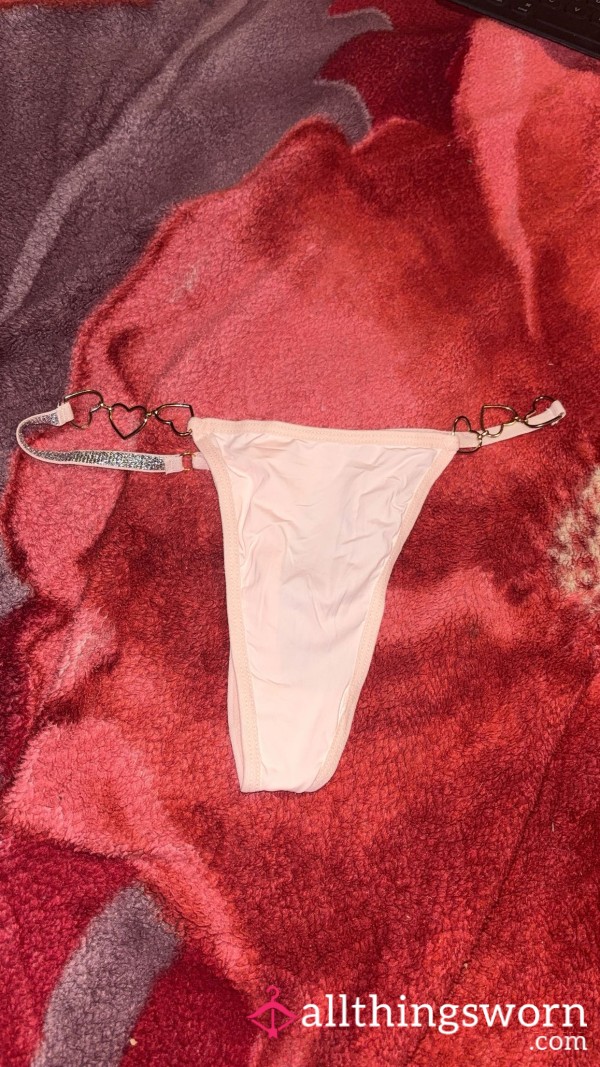 Pink Thongs Glitter And Heart Waistband