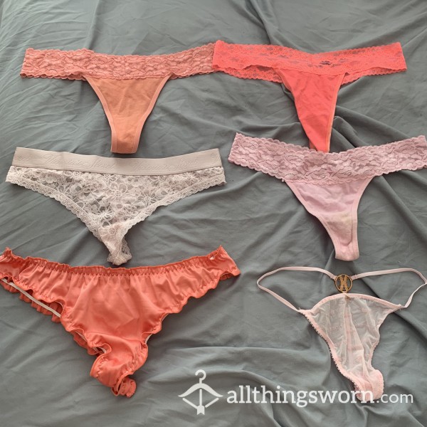 💗PINK THONGS/G-STRING💗 Lace, Cotton, Satin - You Pick!