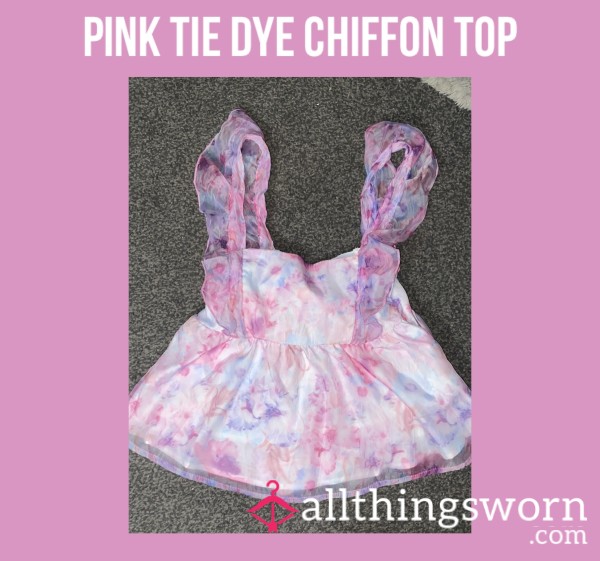 Pink Tie Dye Chiffon Top💐