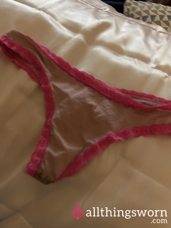 Used Pink Used Thongs