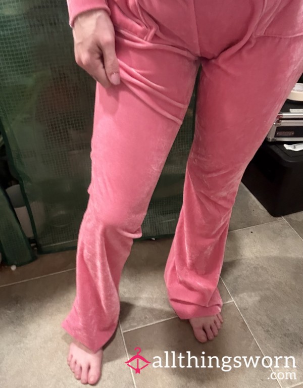 Pink Velvet Pajama Pants