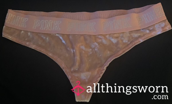 Pink Victoria Secret Velvet Thong