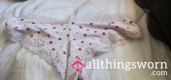 Pink Victoria's Secret Strawberry Panties