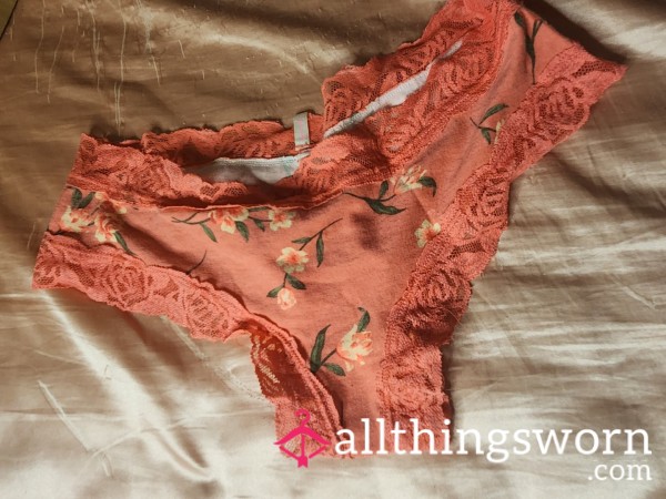 Pink VS Flor*l Cheeky Panties