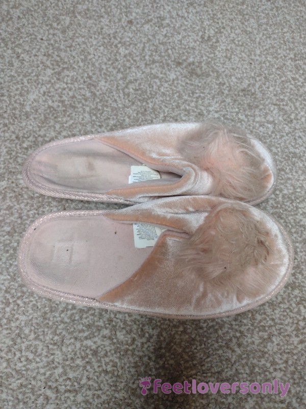 Pink Well Worn Slippers