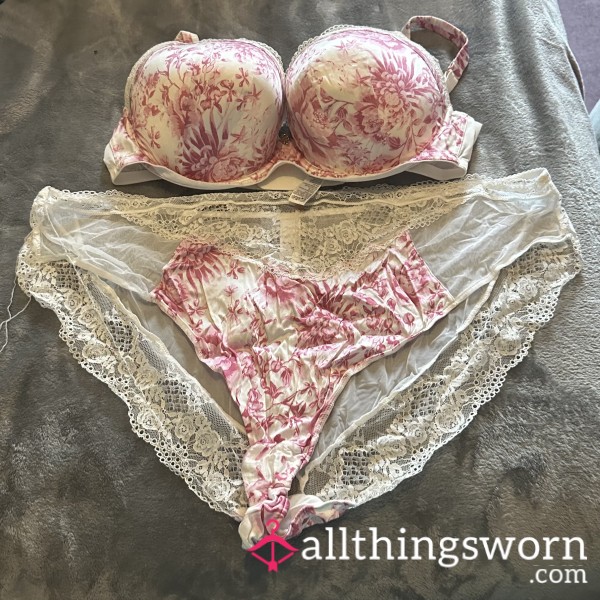 Pink & White Set - UK Size 28 & 40D - SSBBW