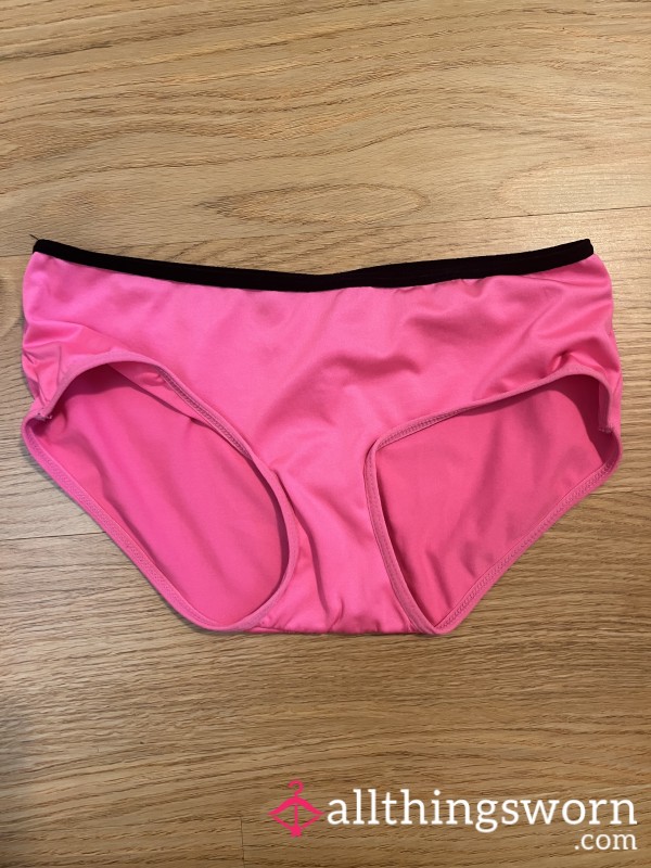 Pink With Black Trim Fullback Panties