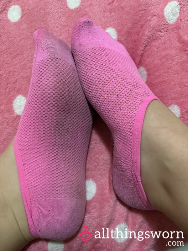 Pink Worn Socks