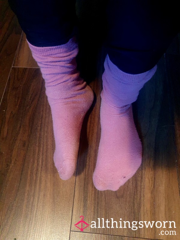 Pink Worn Socks