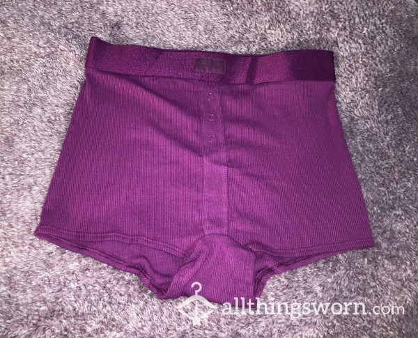 PINK/VS Burgundy Boyshorts! Size S