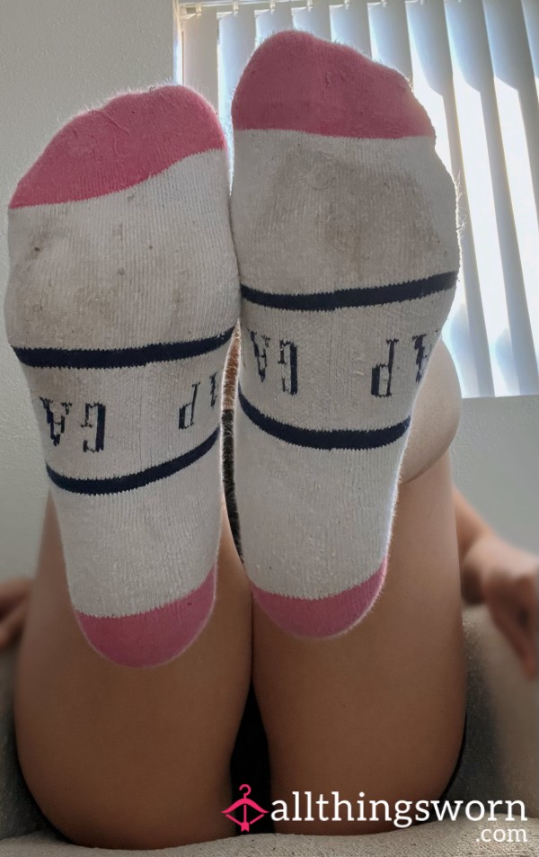 Pink/white Ankle Socks