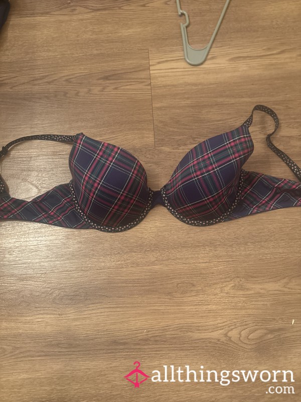 Plaid Bra Size D