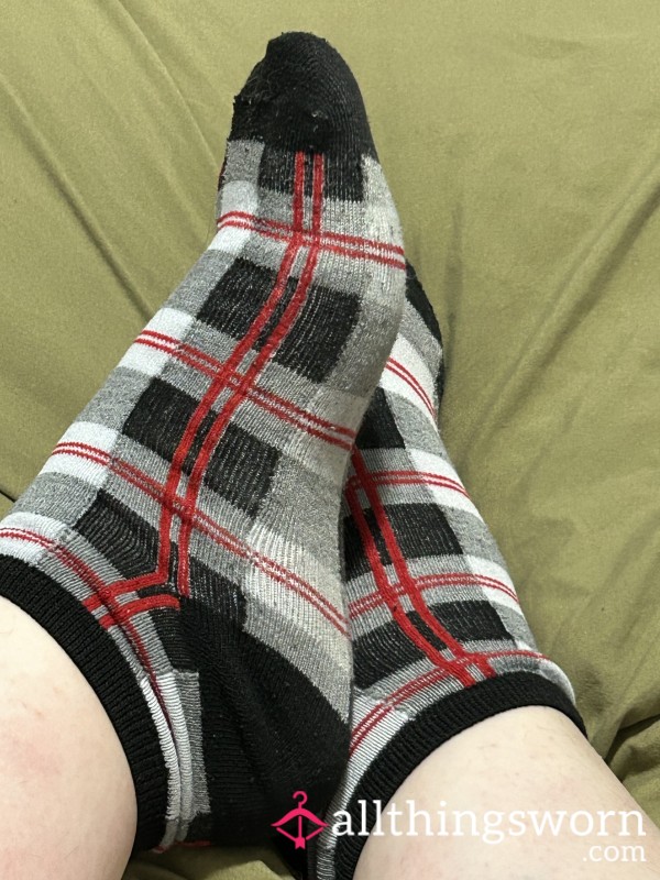 ~PLAID PATTERN ANKLE SOCKS~