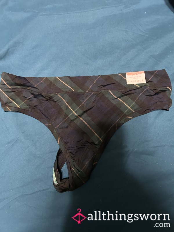 Plaid Thong