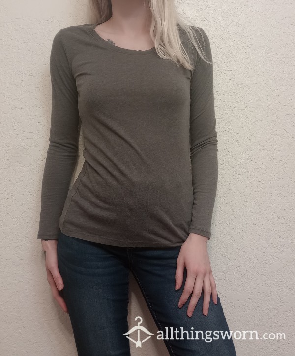 Plain Grey Long Sleeve Shirt