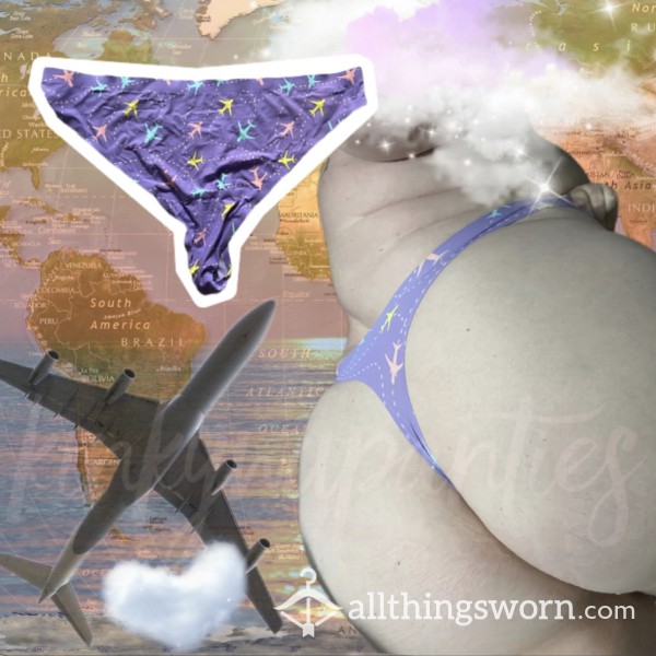 ✈️ Plane Print Thong - Includes 48-hour Wear & U.S. Shipping