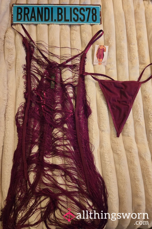 👿 Plum Very See Thru Drapey Lingerie 👿