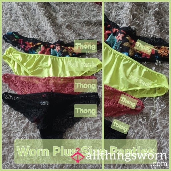 Plus Size Worn Thongs & Brief [Each] - INTRODUCTORY PRICE