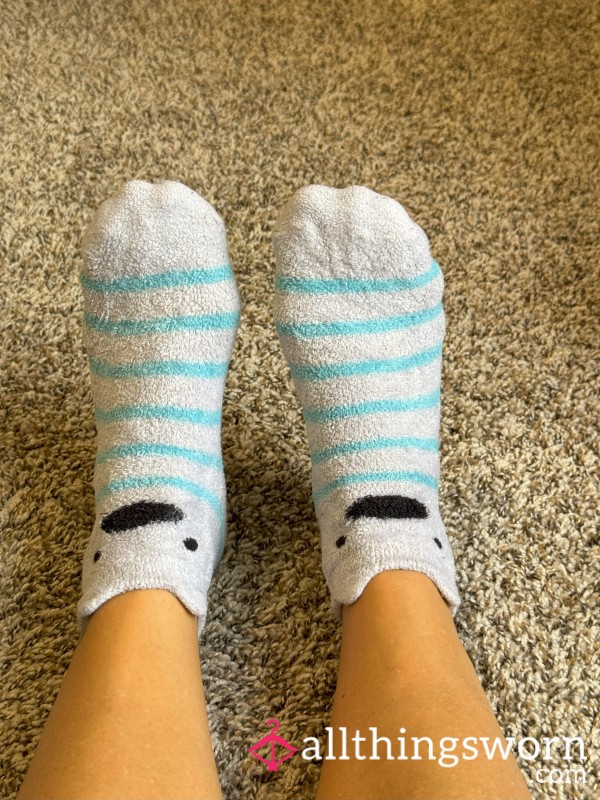 Polar Bear Fuzzy Socks