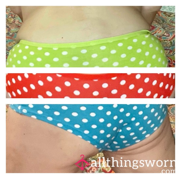 Polka Dot Cotton Low Rise Cheeky Panty