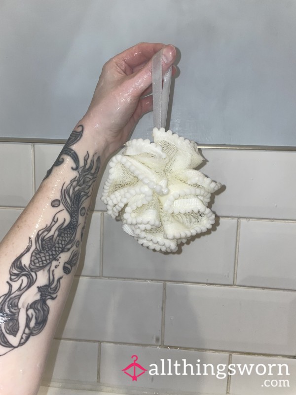 Cream Shower Puff