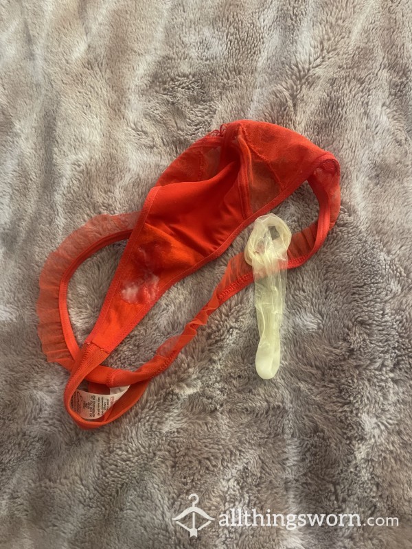 Post F**k Creamy Panties And Cuckold Filled Condom Picture And Description