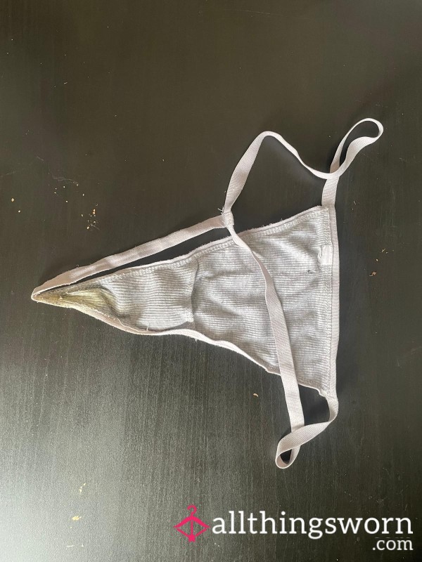 Post Masturbation, 2-day Worn Gray Thong