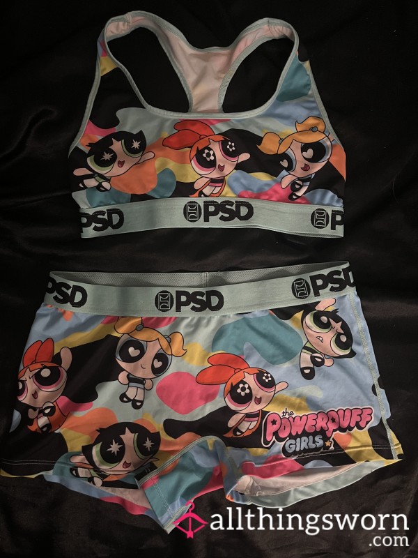 Powerpuff Psd Bra And Shorts Set