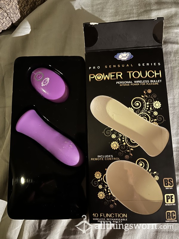 Used Dirty PowerTouch Remote Control Wireless Bullet Vibrator