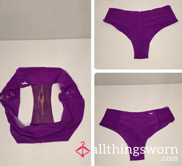 Vacuum Sealed & Ready-to-Ship *Bonus 36h Wear* Purple VS Pink No Show Panties