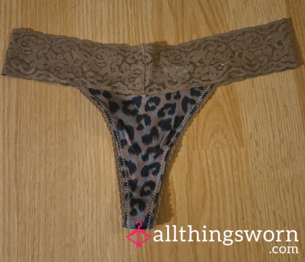 Pre-worn Seductive Leopard Print Thong