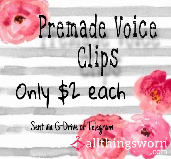 🎙️ Premade Voice Clips