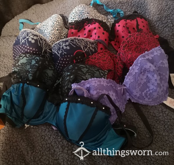 Pretty Worn Bras 36c & 38d