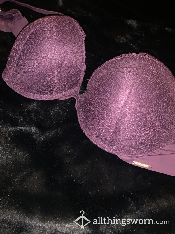 Pretty In Plum Lace Bra 36c Underwire