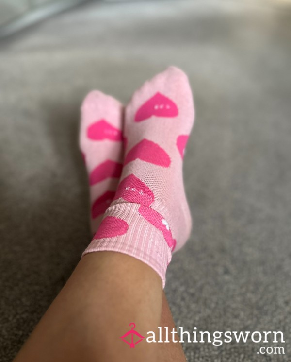 Pretty Pink Heart Dolly Socks 🩷