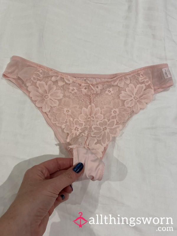 Pretty Pink Lacy Brazillian