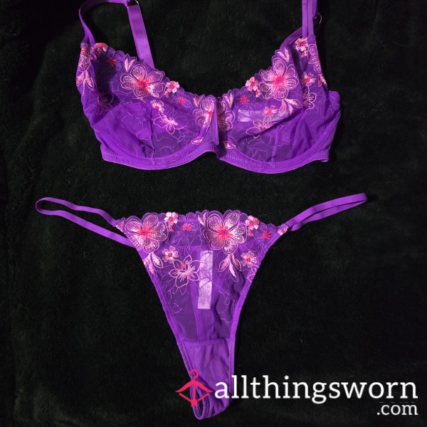 Pretty Purple Lingerie Set