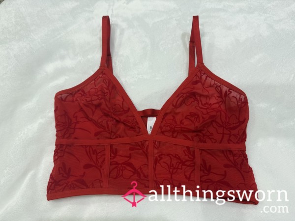 Pretty, Red Bralette- Mesh ❤️