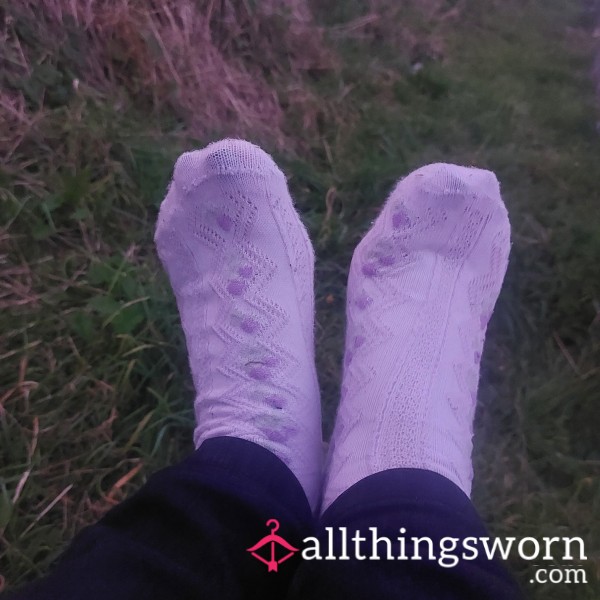 Pretty Sweaty Purple Socks 💜 🧦