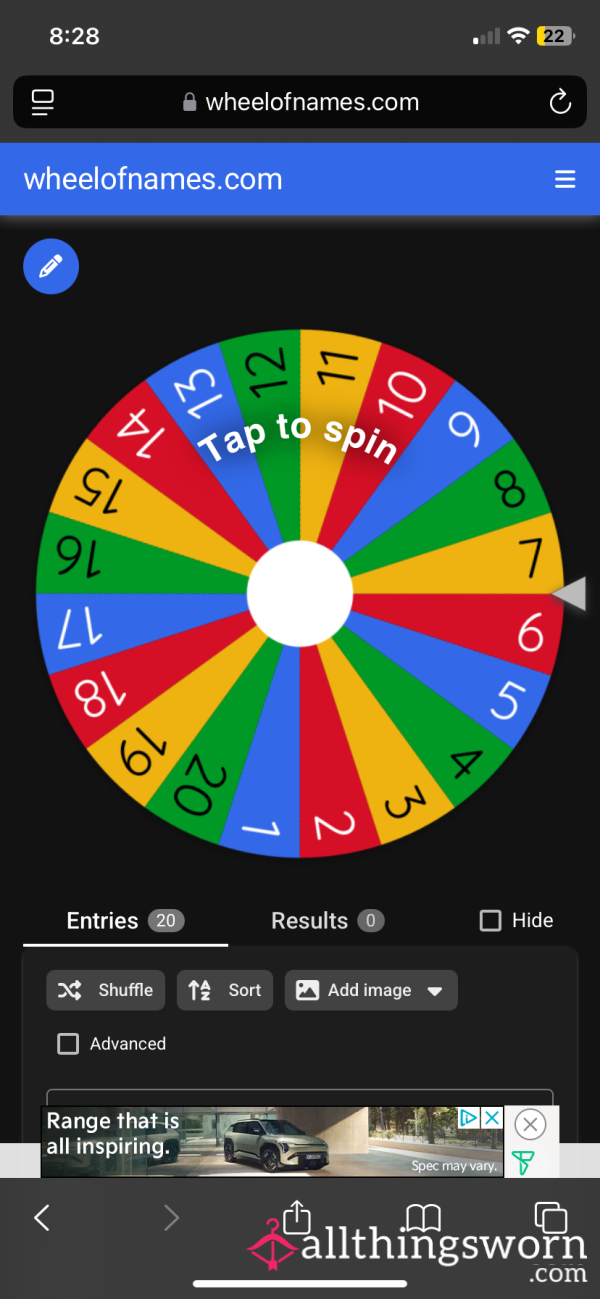 £1-£20 Wheel Spin