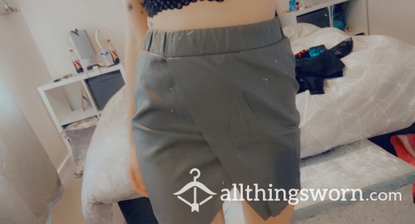 Pu Leather Grey Skirt