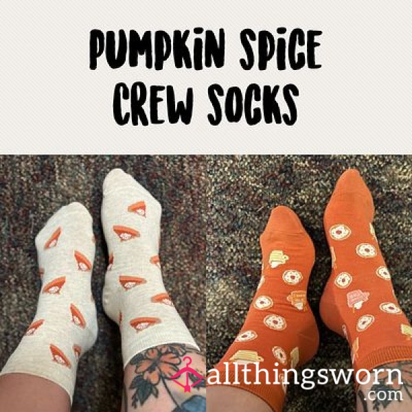 Pumpkin Spice Crew Socks