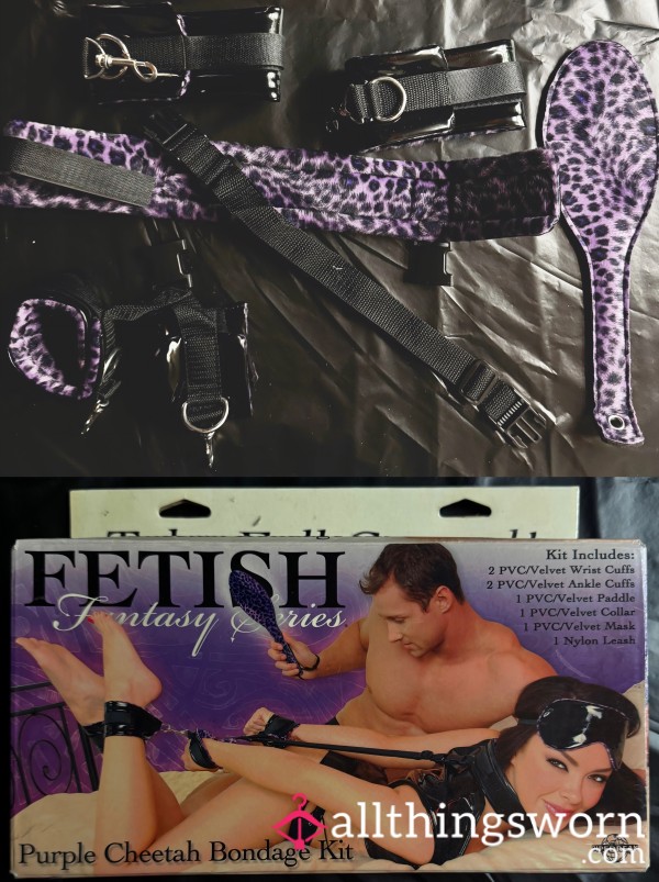 🔥 Purple Cheetah Bondage Kit.🔥